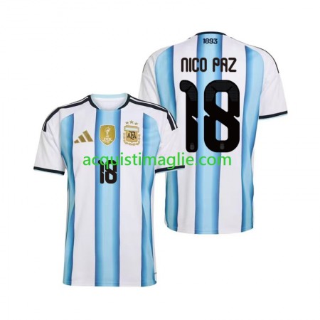 Divisa di Calcio Argentina Nico Paz 18 Prima Mondiali 2026
